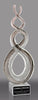 Clear & Bronze Art Glass Twist- 15 inch [AGC37]