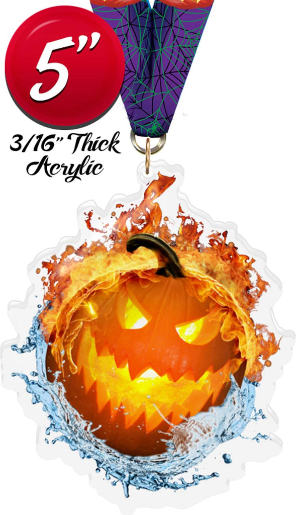 Halloween Fire & Water Colorix-M Acrylic Medal [MACR5-FW-HLWN-Q]