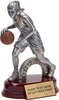Basketball Silver Resin on Piano Finish Base - Female [SCRF-BKF]