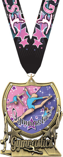 Gymnastics Shield Insert Medal [MSHLD-GG]