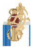 Football Sport Color Riser Two-Post Trophy [T2PCSR24-FB]