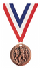 Cross Country Running Female 1.75 inch Blade 3D Diecast Medal [MBD1-CCF]