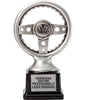 Silver Steering Wheel Resin Trophy - 7 inch [RM-076-7]