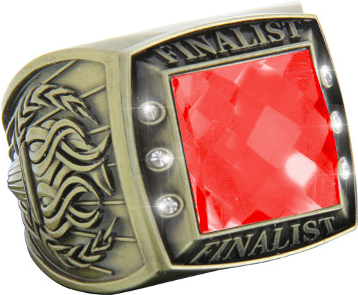 Finalist Championship Ring with Red Center Stone- Gold [RGSJ-G-FIN-RED]