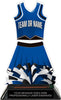 Cheer Uniform Colorix-T Acrylic Trophy - Blue [TACR7-JSY-CH-BLU-Q]