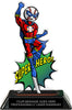 Baseball Male Super Hero Acrylic Trophy- 8 inch [TACR8-SH-BS-Q]