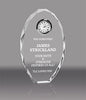 Oval Crystal Clock Award [CLK17-6-X]