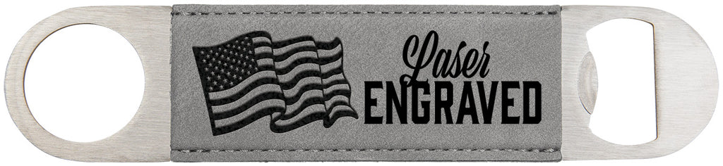 Leatherette Bottle Opener- Gray [BTPJ69]