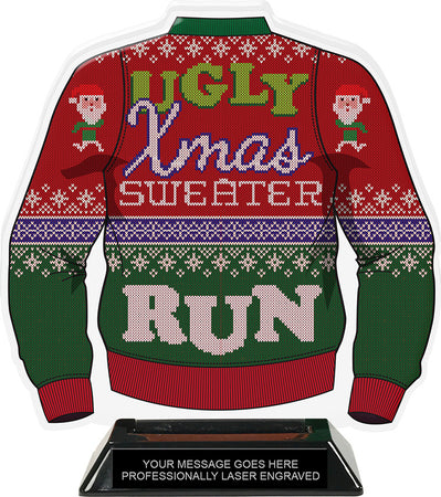 Ugly Sweater Run Colorix-T Acrylic Trophy - 8.25 inch [TACR8-UGRUN-Q]