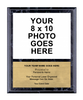 Black Marbleized Vertical Photo Plaque [PP1215-V-BLK]