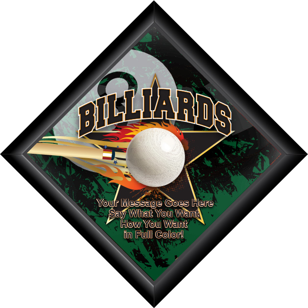 Diamond Plaque- Billiards [PFCDIA-14-BL]