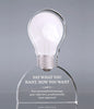 Acrylic Bright Idea Clear Lightbulb Award - 7 inch [ATLTBLB-WHT]