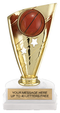Basketball Banner Trophy with 3D Sport Ball [TBNR6-BK]