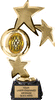 Custom Insert Triple Star Spinning Trophy on Regal Base [TXRGi-P451]