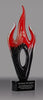 Red & Black Eternal Flame Art Glass Award 16