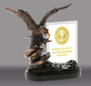 Custom Eagle on Rock Resin with Engravable Jade Crystal [RMEG806-FC]