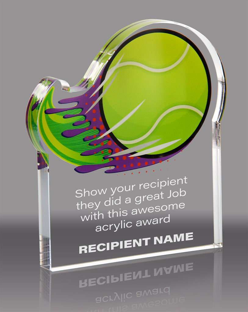 Tennis Splatters Acrylic Award- 5x6 inch [ASLM-56-TN-Q]