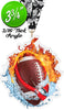 Fire & Water Flag Football Colorix-M Acrylic Medal [MACR375-FW-FLGFB-Q]