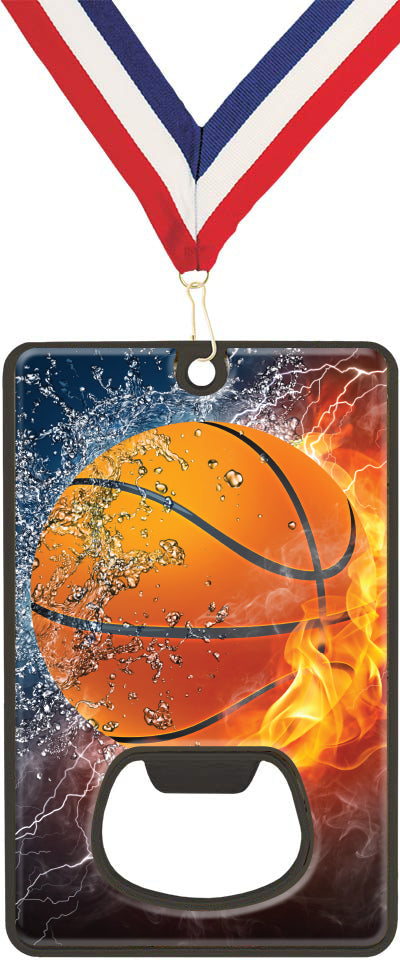 Bottle Opener with Magnetic Back- Basketball [MCAROP-BK-1000]
