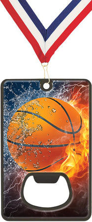 Bottle Opener with Magnetic Back- Basketball [MCAROP-BK-1000]