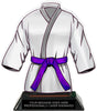 Martial Arts Uniform Colorix-T Acrylic Trophy- Purple [TACR7-JSY-MA-PRP-Q]