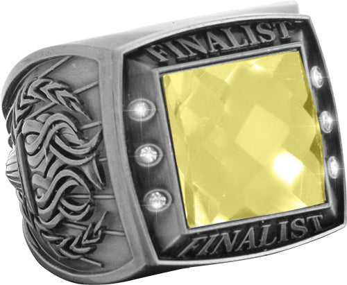 Finalist Championship Ring with Yellow Center Stone-Silver [RGSJ-S-FIN-YLW]