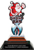 Santa Run Tribal Flames Colorix Acrylic Trophy - 7 inch [TACR7-TF-SNTRN-Q]