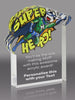 Soccer Superhero Acrylic Award- Male 5x6 inch [ASH-SC-M-56-Q]
