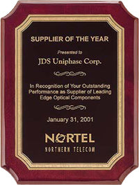 Rosewood Stained Piano Finish Plaque 8"x10.5" [TD3765]