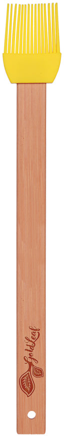Silicone Baster Brush with Bamboo Handle- Yellow [BSTJ9-YLW]