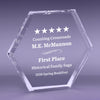 8 inch Multi Bevel Brilliance Hexagon Acrylic Award [ATMBHX-8-C]