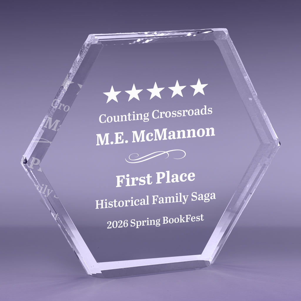 8 inch Multi Bevel Brilliance Hexagon Acrylic Award [ATMBHX-8-C]
