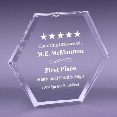8 inch Multi Bevel Brilliance Hexagon Acrylic Award [ATMBHX-8-C]