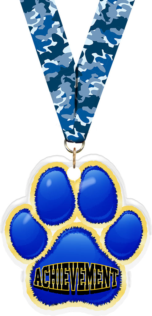 Achievement Paw Acrylic Medal- 2.75 inch [MACR2-PAW-AC-Q]