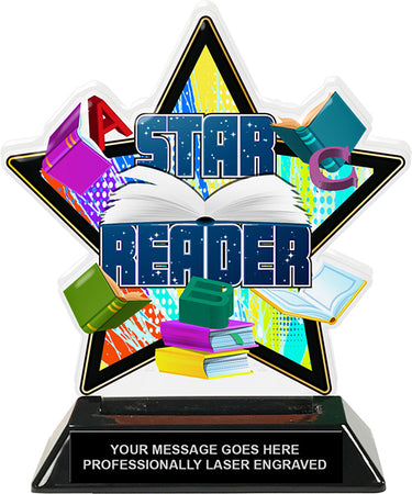 Star Reader Colorix-T Acrylic Trophy - 6.25 inch [TACR6-KN-STRRD-Q]
