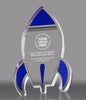 Blue Rocket Acrylic Award - 6 inch [ATRKT-BLU-6-Q]