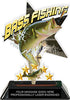 Bass Fishing Shattered Star Colorix Acrylic Trophy- 7 inch [TACR7-STR-BSFSH-Q]