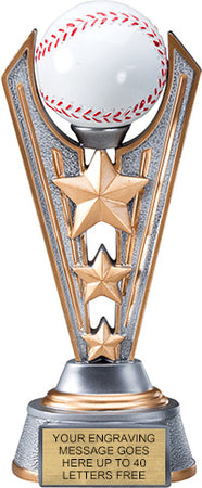 Baseball Triple-Star Victory Resin Trophy [RMV9-BS]