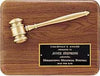 American Walnut Plaque with an Antique Bronze Gavel Casting [TD1686]