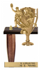 Two Baseball Bat Column Trophy [TBAT22-Bat-10in]