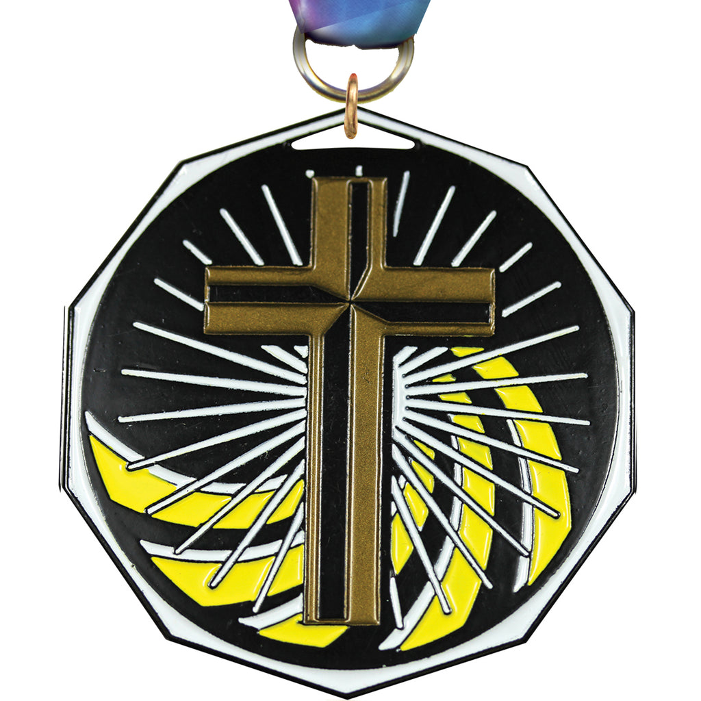 Religion Decagon Painted Medal [MDCM2-REL]