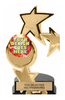 Custom Insert Holder Triple Star Spinning Trophy [TXHSi-P451]