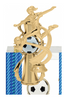 Soccer Sport Color Riser Two-Post Trophy [T2PCSR30-SC]