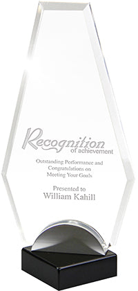 7.75" Clipped Peak Acrylic Award [ATCP-7]