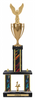 Two-Post Trophy w/ Rectangle/Oval Center Column w/ Cup [T3MC30]