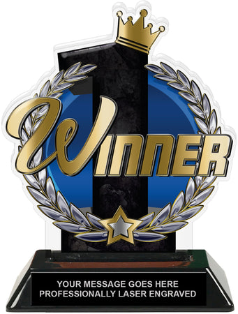 1 Winner Colorix-T Acrylic Trophy- 6.25 inch [TACR6-WIN-Q]