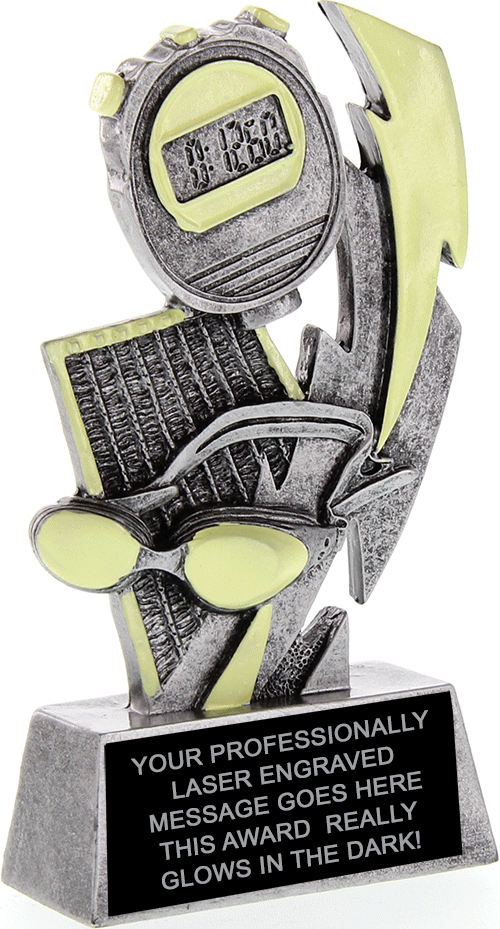 Swimming Glow Lightning 6" Resin Trophy [RCGLO-6-SW]