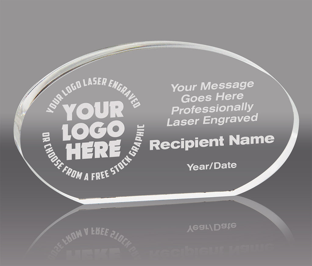 Acrylic Oval Award- 5.5 x 3 inch [AOVL-5-Q]