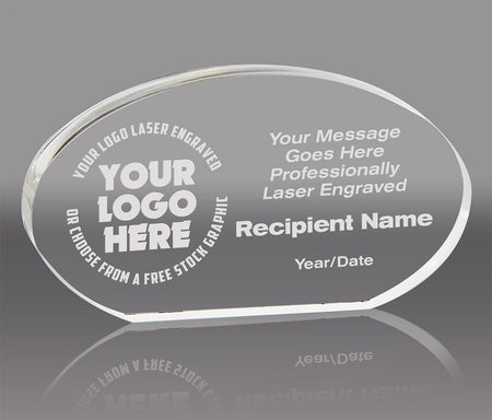 Acrylic Oval Award- 5.5 x 3 inch [AOVL-5-Q]