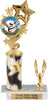 4 Star Color Insert Trophy with 1 Trim [T1T10i-C49]